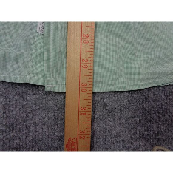 Frank & Eileen Shirt Mens L Green Paul Micro Plaid Long Sleeve 100% Cotton - Picture 11 of 11